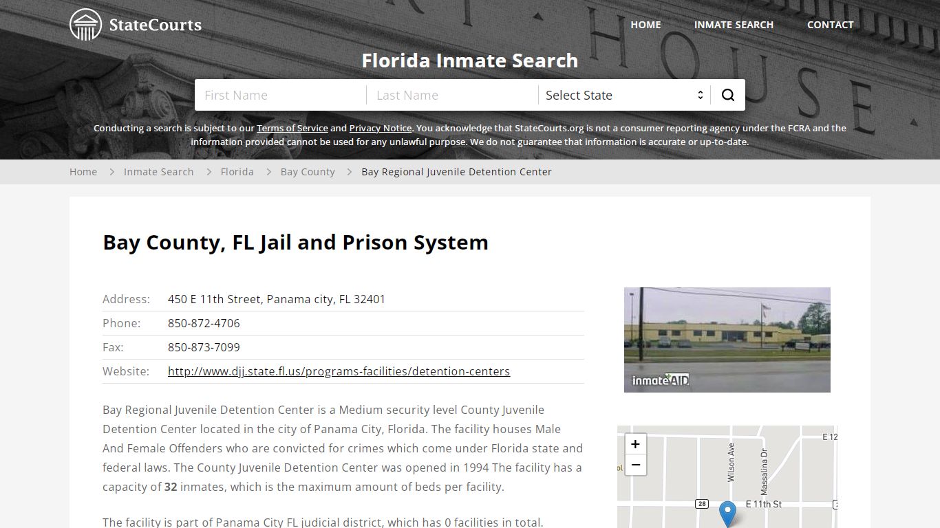Bay Regional Juvenile Detention Center Inmate Records ...