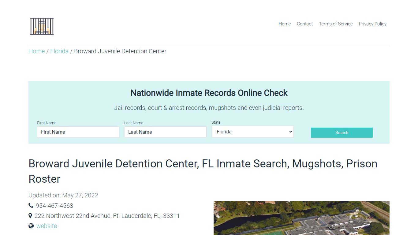 Broward Juvenile Detention Center, FL Inmate Search ...